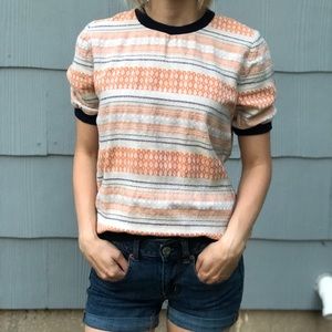 Patterned Short Sleeve Top